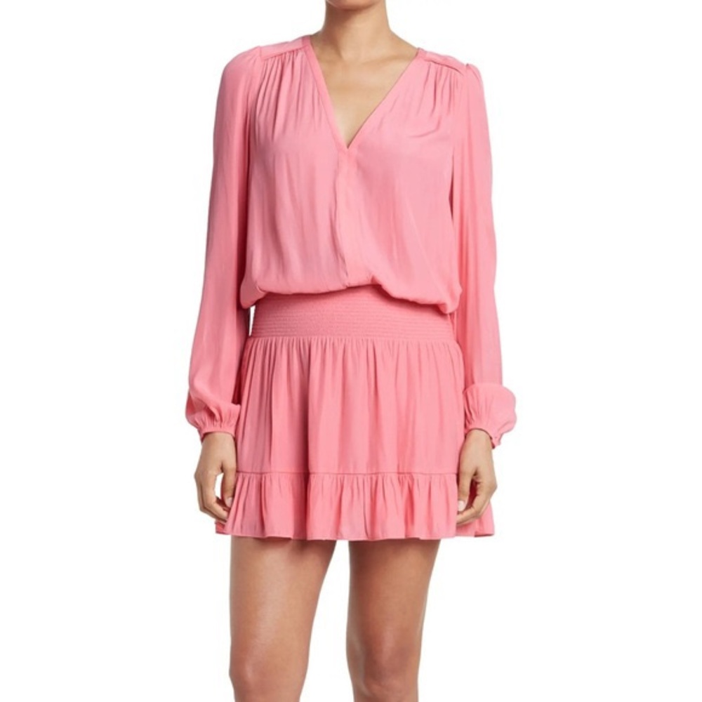 NWT RAMY BROOK Christie Blouson Sleeve Dress Rose Small